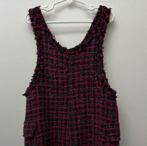 Zara Kids Red and Black Tweed Dress